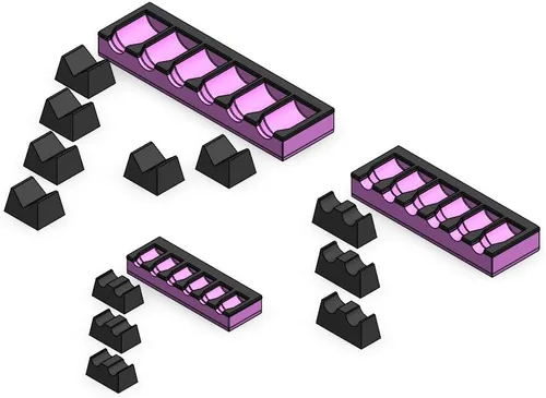 Vista 16 de MagAttach Organizadores de Extensión de Dados (1/2", Negro/Negro)