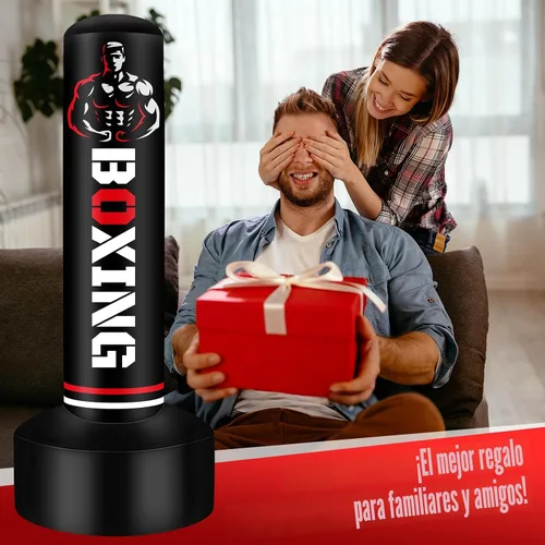 Vista 7 de Saco de boxeo pesado independiente para adultos y adolescentes, bolsa