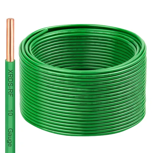 Vista 48 de Cable THHN 25 pies, Conductor Único de Cobre Desnudo, Cable Eléctrico Rojo 10AWG, Cable de Construcción Sólida de 600V con Funda de Nylon