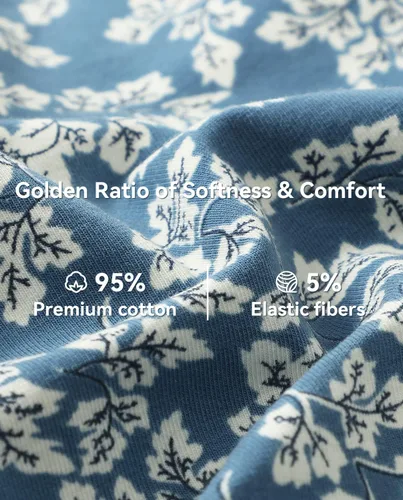 Vista 8 de Ropa interior de algodón para mujer, transpirable, bragas, suaves, cómodas, paquete de 4