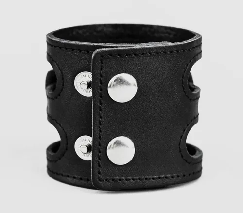Vista 7 de Correa de cuero cosida ancha compatible con Apple Watch de 1.496 in 1.575 in 1.614 in 1.654 in 1.732 in 1.772 in 1.811 in 1.929 in, hecho a mano UA