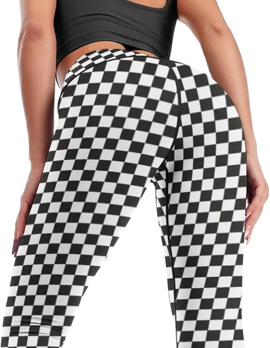 Vista 2 de Tadxcjz Pantalones de yoga de cintura alta para mujer, elásticos en 4 direcciones, suaves, para correr, entrenamiento, pantalones deportivos de yoga