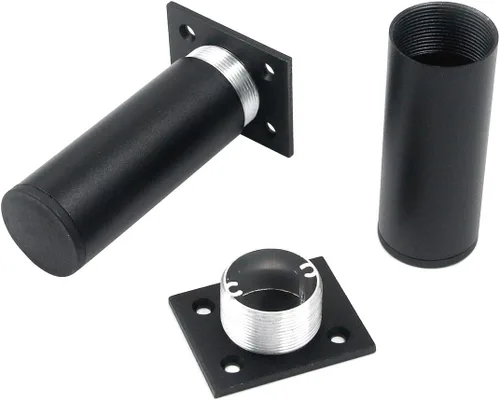 Vista 6 de Bitray Patas para muebles de 4 pulgadas de longitud ajustable mesa de escritorio pie negro - 4 piezas