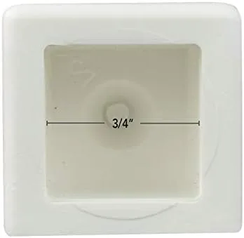 Vista 3 de Lanza de plástico cuádruple superior, se adapta a 3/4" cuadrado (10, blanco)