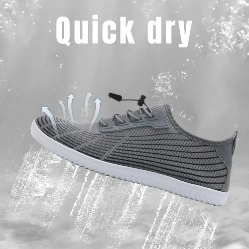 Vista 5 de Tenis impermeables para hombres y mujeres, descalzo, calcetín acuático de secado rápido para usar al aire libre, calzado deportivo para kayak