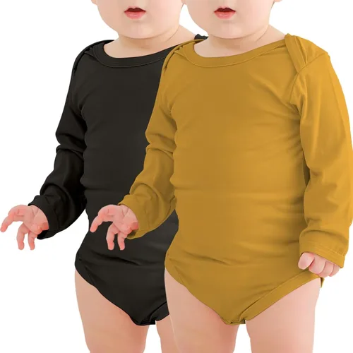 Vista 14 de Jimonda Rayón De Bambú Bebé Body Manga Larga Niño Niña Mameluco Suave Rubor y limón