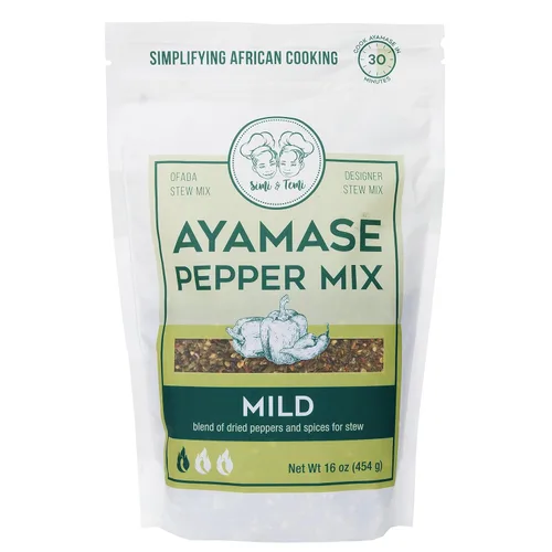 Vista 7 de Simi & Temi Mezcla de pimienta Ayamase Estofado nigeriano Sin conservantes Pimientos secos 2.75 oz Suave