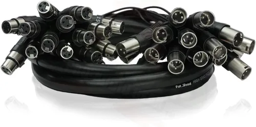 Vista 4 de Fat Toad Cable de serpiente XLR de 16 canales de 10 pies (ShieldedPRO X Series) – Cable de conexión de audio para estudio, escenario, interfaz