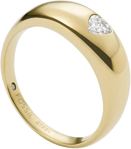 Vista 2 de Fossil Anillo de acero inoxidable chapado para mujer