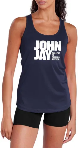 Vista 159 de Camiseta deportiva sin mangas oficial de NCAA Collegiate para mujer, con espalda cruzada, colección con logotipo primario