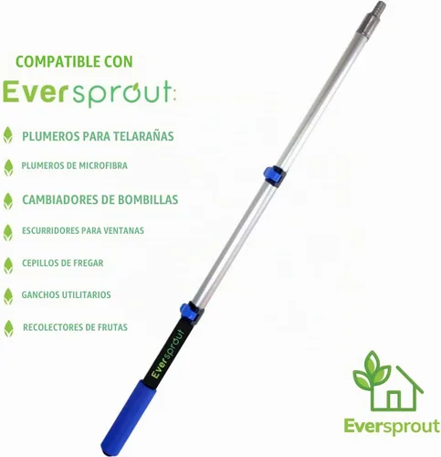 Vista 7 de EVERSPROUT Poste telescópico de 1.5 a 3 pies, se adapta a escobillas