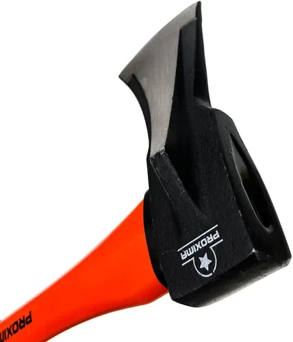 Vista 8 de Proxima 1005982294 - Hacha de punta única de 3.5 libras con mango de madera de nogal de 33 pulgadas, hoja curvada de acero de alto carbono de 5
