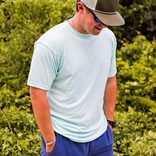 Vista 4 de Camiseta deportiva Vapor Apparel con protección solar de más de 50 UPF de mangas cortas para hombre