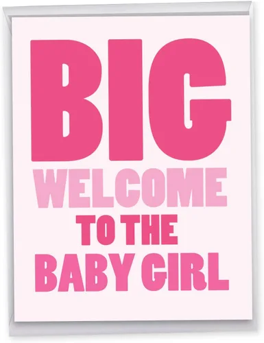 Vista 11 de NobleWorks, Divertida tarjeta de felicitación para bebé, tarjeta de embarazo con sobre, de todos nosotros (8.5 x 11 pulgadas), Big New Baby Congrats