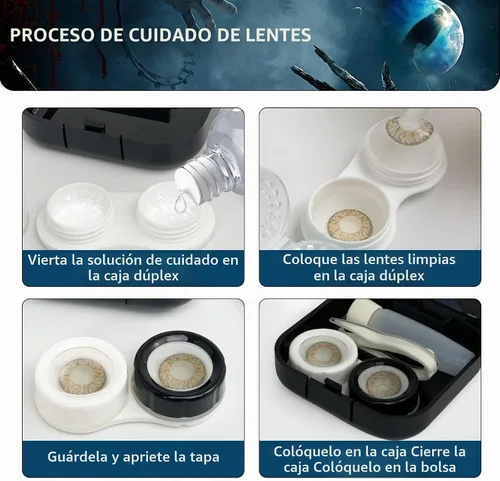 Vista 5 de Estuche para lentes de contacto, Mystic Eye Blue
