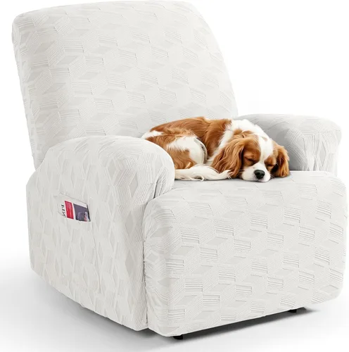 Vista 29 de TAOCOCO Funda para Reclinable de 3 Piezas, Fundas para Silla Reclinable, Funda Elástica de Jacquard para Silla Reclinable, Protector de Muebles