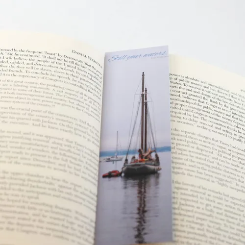 Vista 4 de Marcador de velero silencioso, fotografía original, amantes de los libros, estudiantes, regalo para profesores, juego de 1