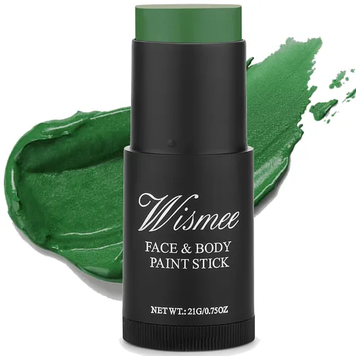 Vista 18 de Palo de pintura facial blanca de payaso, cobertura completa, maquillaje de cuerpo blanco para Halloween, cosplay, bromista, zombi, vampiro