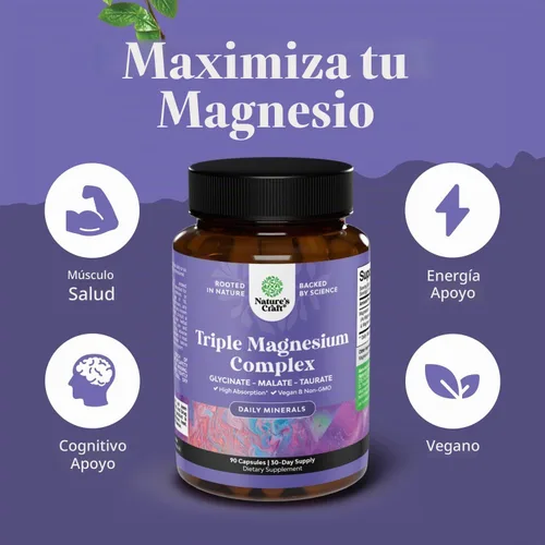 Vista 2 de Triple Magnesium Complex Capsules with Glycinate & Malate - 90 Count