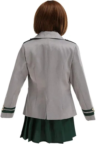 Vista 2 de miccostumes Disfraz de cosplay para niñas, uniforme escolar para niños, conjunto completo con corbata