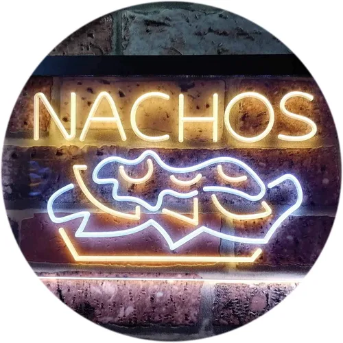 Vista 20 de ADVPRO Nachos Café - Letrero de neón LED de doble color, azul y rojo, 16 x 12 pulgadas, st6s43-i0314-Br