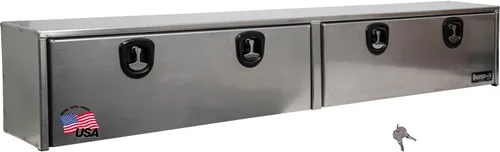 Vista 9 de Buyers Products 1751651 - Caja de camión de aluminio plateado con tapa superior, 72 x 13 x 16 pulgadas, Fabricada en EE. UU., Grado profesional