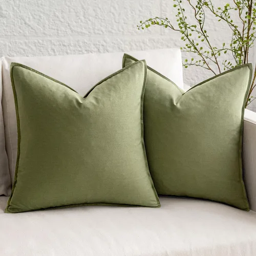 Vista 33 de MIULEE - Paquete de 2 fundas de cojín decorativas de lino, estilo bohemio y moderno, suaves, acento euro, para cama, neutral, fundas de cojín