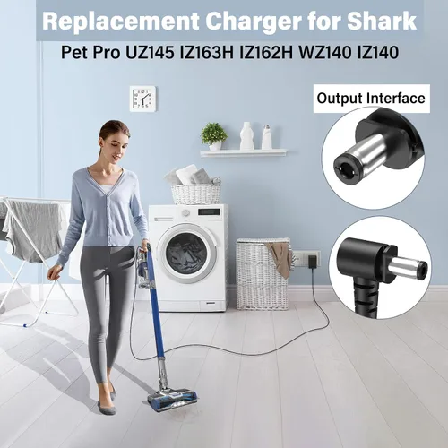Vista 5 de Cargador de aspiradora de palo para Shark Rocket Pet Pro Cable de alimentación Adaptador de CA para Shark IZ163H IZ162H UZ145 IZ140 WZ140 WZ140