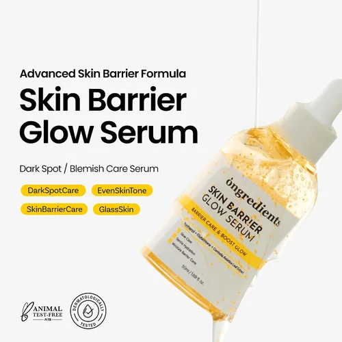Vista 2 de ONGREDIENTS Skin Barrier Glow Serum, 99% glutatión puro, pantenol, ácido hialurónico, piel de cristal, mancha oscura, tono de piel desigual, piel