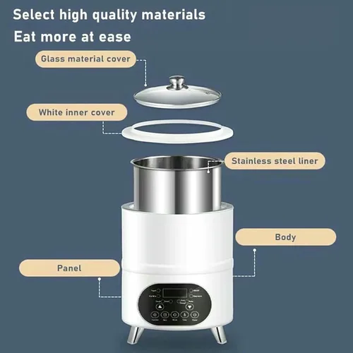 Vista 3 de Commercial Yogurt Fermentation Machine, Automatic LCD Digital Yoghurt Maker Machine, Portable Electric Yogurt Maker for Yogurt, Cheese, Natto