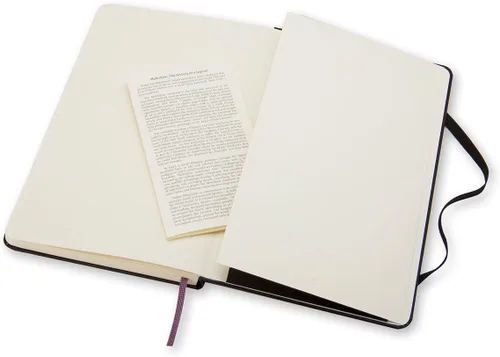 Vista 14 de Moleskine QP060 - Cuaderno clásico, tapa dura, regla horizontal, tamaño grande (ancho x alto x alto): 5.1 x 8.3 in, negro