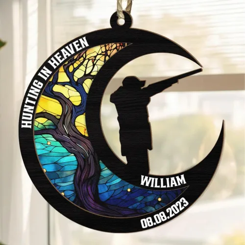 Vista 13 de Pesca en el cielo, adorno de pesca personalizado, decoración de Navidad para amantes de la pesca, nombre y fecha personalizados, regalo