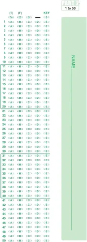 Vista 2 de TEST-881E 881 E Formularios de prueba compatibles con Scantron (paquete de 25 hojas)