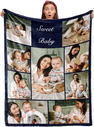 Vista 12 de Envío al día siguiente, manta personalizada para parejas con fotos, manta de franela personalizada, regalos para novio, novia, manta personalizada