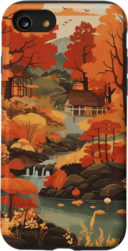 Vista 18 de Tema de otoño y coloridas hojas y árboles de otoño, colores de otoño para iPhone 16
