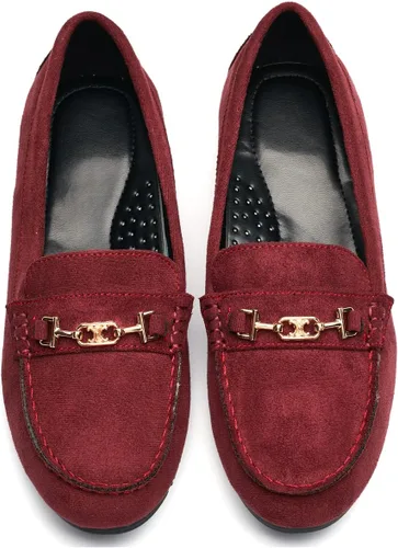 Vista 8 de DeYashopin Mocasines para mujer, zapatos de trabajo, cómodos zapatos planos para caminar