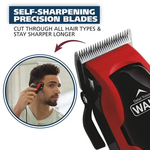 Vista 11 de Rasuradora Wahl 79900, grado de impermeabilidad 1501P para el corte del cabello (20 piezas), 1, Rojo