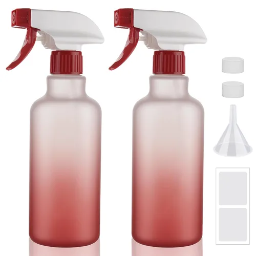Vista 7 de Botellas de plástico de spray de 16.9 oz/500 ml, paquete de 2, ámbar