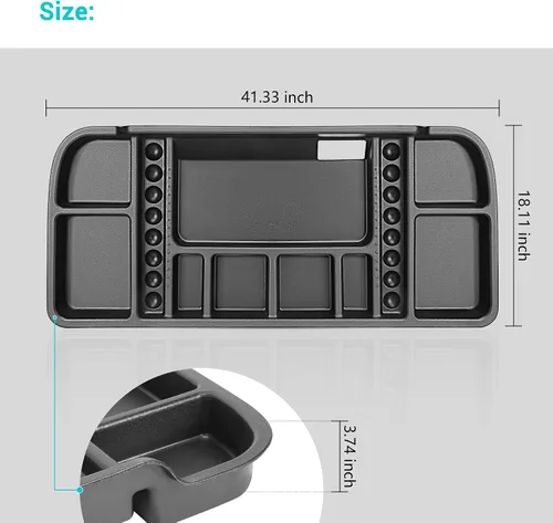 Vista 8 de 10L0L Golf Cart Under Seat Storage Tray Fits EZGO TXT, RXV, Club Car DS, Club Car Precedent, Yamaha G29, Electric Vehicle with Original Trojan