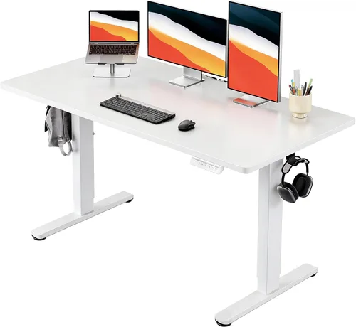 Vista 14 de HUANUO Escritorio Eléctrico de Pie, Superficie de Escritorio de Una Sola Pieza de 40" x 24", Escritorio de Computadora de Altura Ajustable, 4 Negro