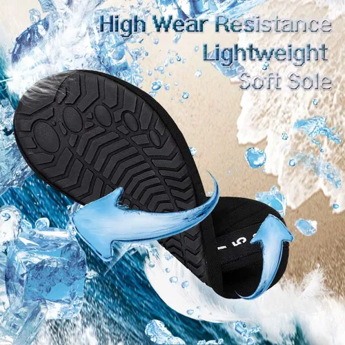 Vista 4 de YALOX Zapatos acuáticos para mujeres y hombres, para exteriores, natación, de secado rápido que dan la sensación de estar descalzo y , para surf