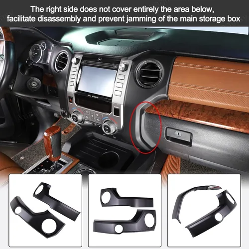 Vista 6 de Cubierta de salida de aire para consola central de automóvil, compatible con Toyota Tundra 2014-2021, consola central, panel de aire acondicionado