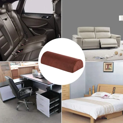 Vista 7 de Almohada de espuma viscoelástica para cuello, espalda, columna lumbar, piernas, alivio del dolor de rodilla, soporte multiusos (marrón)