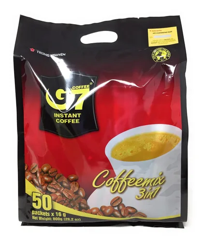 Vista 8 de Trung Nguyen — Café instantáneo G7 3 en 1 — Mezcla de café molido tostado con crema no láctea y azúcar, fuerte y audaz, café vietnamita instantáneo