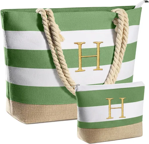Vista 122 de YOOLIFE Bolsas de playa para mujer, bolsa de lona de viaje, bolsa impermeable para piscina, artículos esenciales de viaje, regalos para mujeres