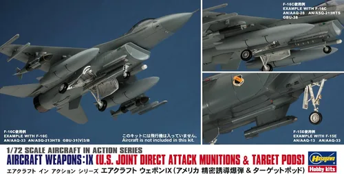 Vista 2 de Armas IX – US Conjunto Attack Municiones & Target Pods 1/72 Hasegawa