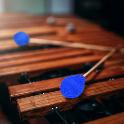 Vista 8 de 1 par de mazos de marimba, mazos de tambor, mazos de percusión de cabeza de hilo, mazos de timbal, accesorios de instrumentos musicales