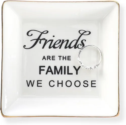 Vista 7 de HOME SMILE Regalos para el Día de la Madre de sobrina, tía y sobrina, bandeja de cerámica para joyas de tías, cumpleaños, San Valentín, Acción