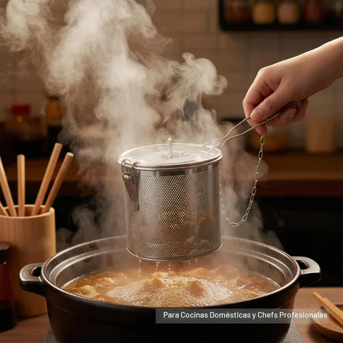 Vista 3 de Colador de condimentos de acero inoxidable, filtro de bolas de té, condimentos de sopa, cesta de separación, infusor de té de hojas sueltas