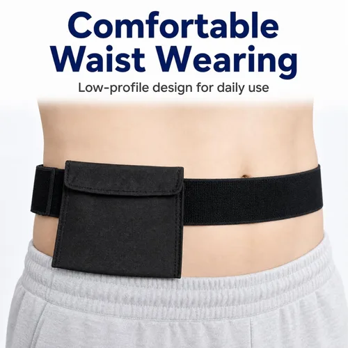 Vista 3 de Cinturón de soporte de tubo G, cinturón de diálisis peritoneal para accesorios de tubo de alimentación Peg/G/J, suministros para pacientes con Black